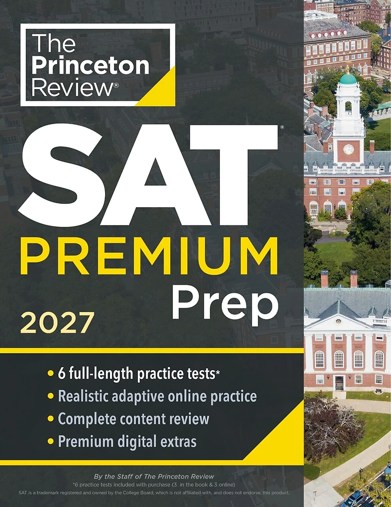 Princeton Review SAT Premium Prep, 2027: 6 Full-Length Practice Tests (3 Book + 3 Adaptive Online) Online Flashcards & Tools