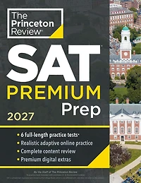 Princeton Review SAT Premium Prep, 2027: 6 Full-Length Practice Tests (3 Book + 3 Adaptive Online) Online Flashcards & Tools