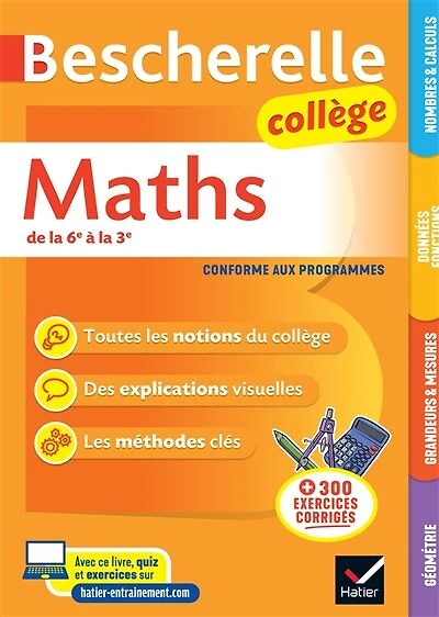 Bescherelle maths collège: de la 6e à 3e