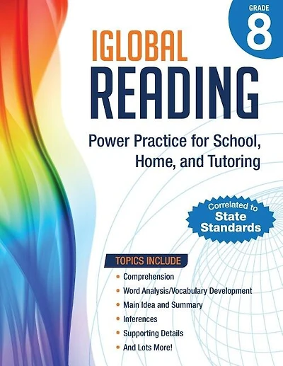 Iglobal Reading, Grade 8: Power Practice For School, Home, And Tutoring