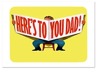 Reading a Giant Newspaper Father's Day Greeting Card