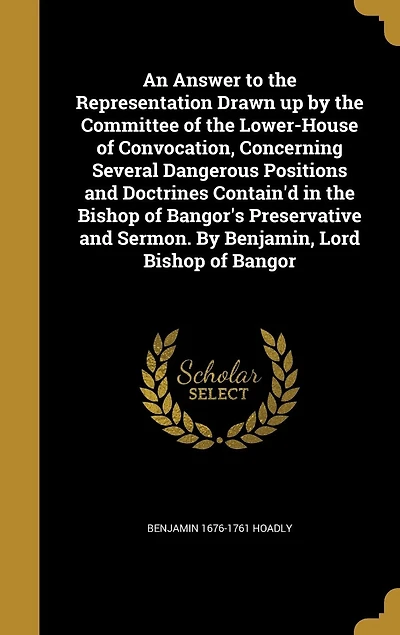An Answer to the Representation Drawn up by Committee of Lower-House Convocation