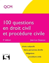 100 questions en droit civil et procédure civile: QCM