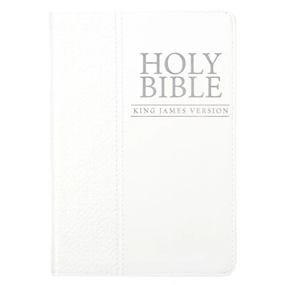 KJV Bible Compact Faux Leather, White