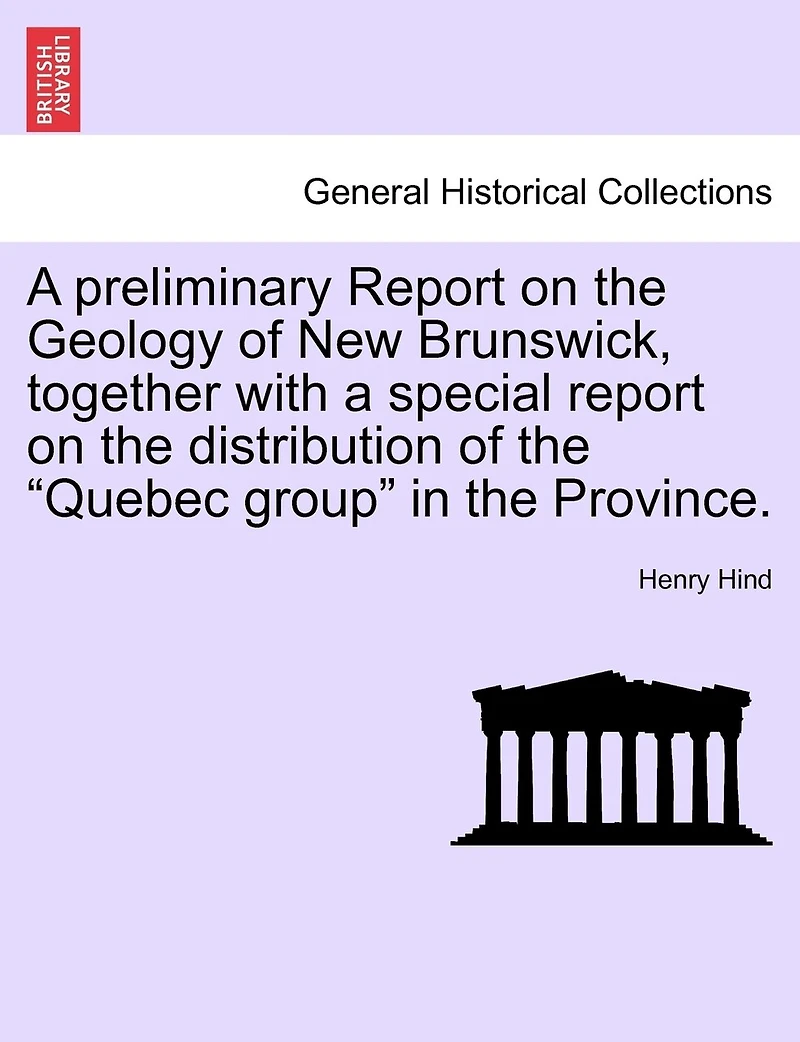 a Preliminary Report on the Geology of New Brunswick: Together With Special Distribution Quebec Group Province (Classic Rep