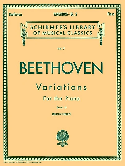 Variations - Book 2: Schirmer Library Of Classics Volume 7 Piano Solo