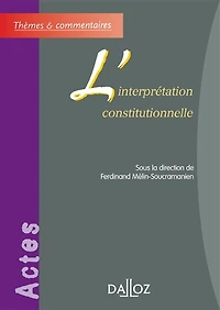 L' interprétation constitutionnelle: actes de la table ronde de l'Association internationale de droit constitutionnel, Bordeaux, les 15 et 16 octobre 2004