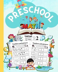 Math Activity Book For Kids: Count The Animals, Draw The Dots, and Write The Number. Tracing Numbers 1-10