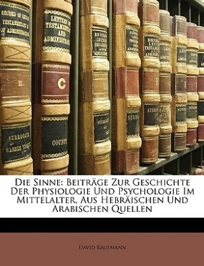 Die Sinne: Beiträge Zur Geschichte Der Physiologie Und Psychologie Im Mittelalter, Aus Hebräischen Arabisc