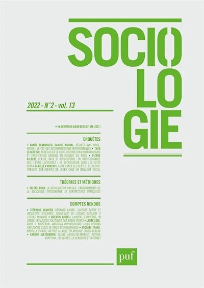 Sociologie, n°2 (2022)
