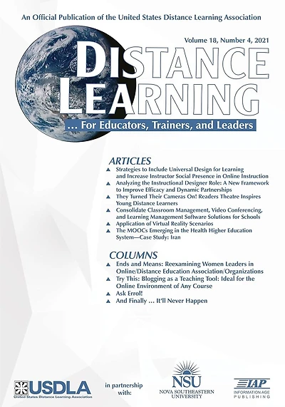 Distance Learning Vol Issue