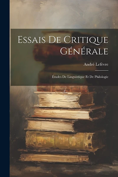 Essais De Critique Générale: Études De Linguistique Et De Philologie