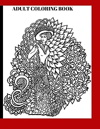 Adult coloring book: Beautiful Women and pattern with flowers