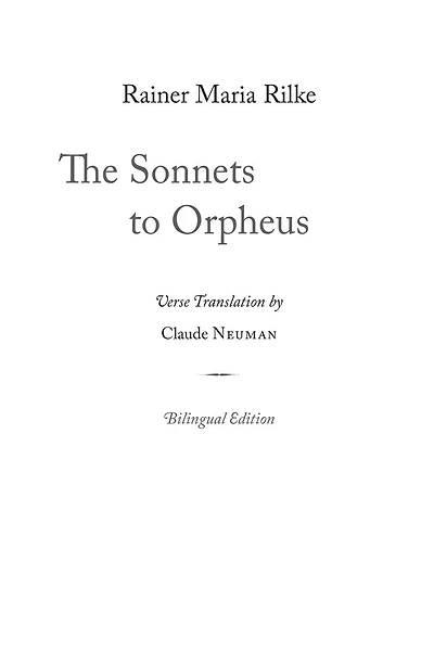 The Sonnets to Orpheus