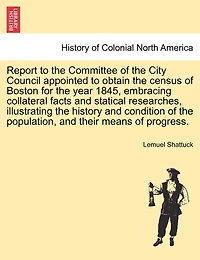 Report To The Committee Of City Council Appointed Obtain Census Boston For Year 1845: Embracing Collateral Facts And Statistical Researches, Illustrating History Condition Population, Their Means Progress