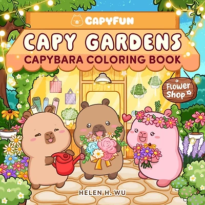 Capy Gardens: Capybara Coloring Book