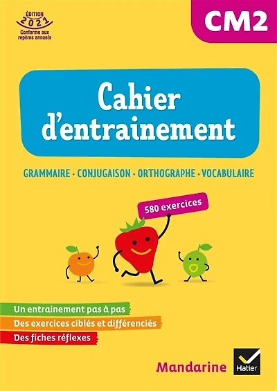 Cahier d'entraînement CM2: grammaire, conjugaison, orthographe, vocabulaire
