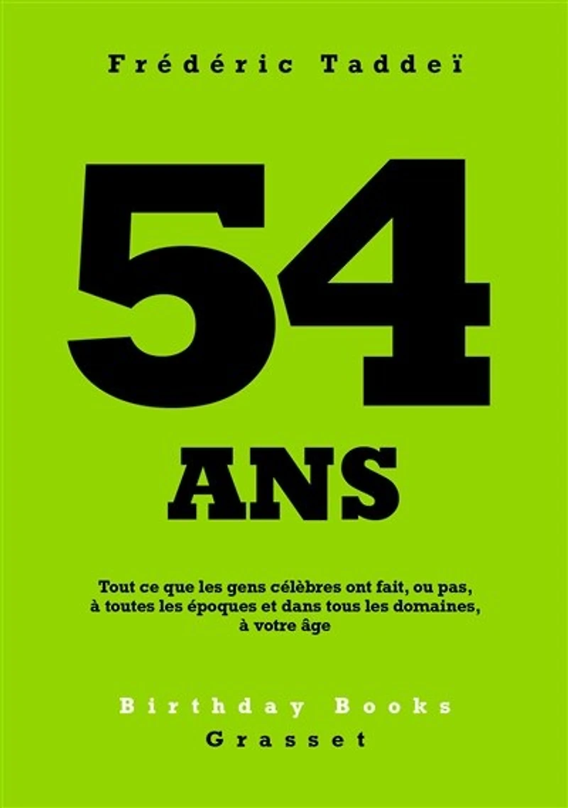54 ans : tout ce que les gens célèbres ont fait, ou pas, à toutes époques et dans tous domaines, votre âge: âge