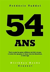 54 ans : tout ce que les gens célèbres ont fait, ou pas, à toutes époques et dans tous domaines, votre âge: âge