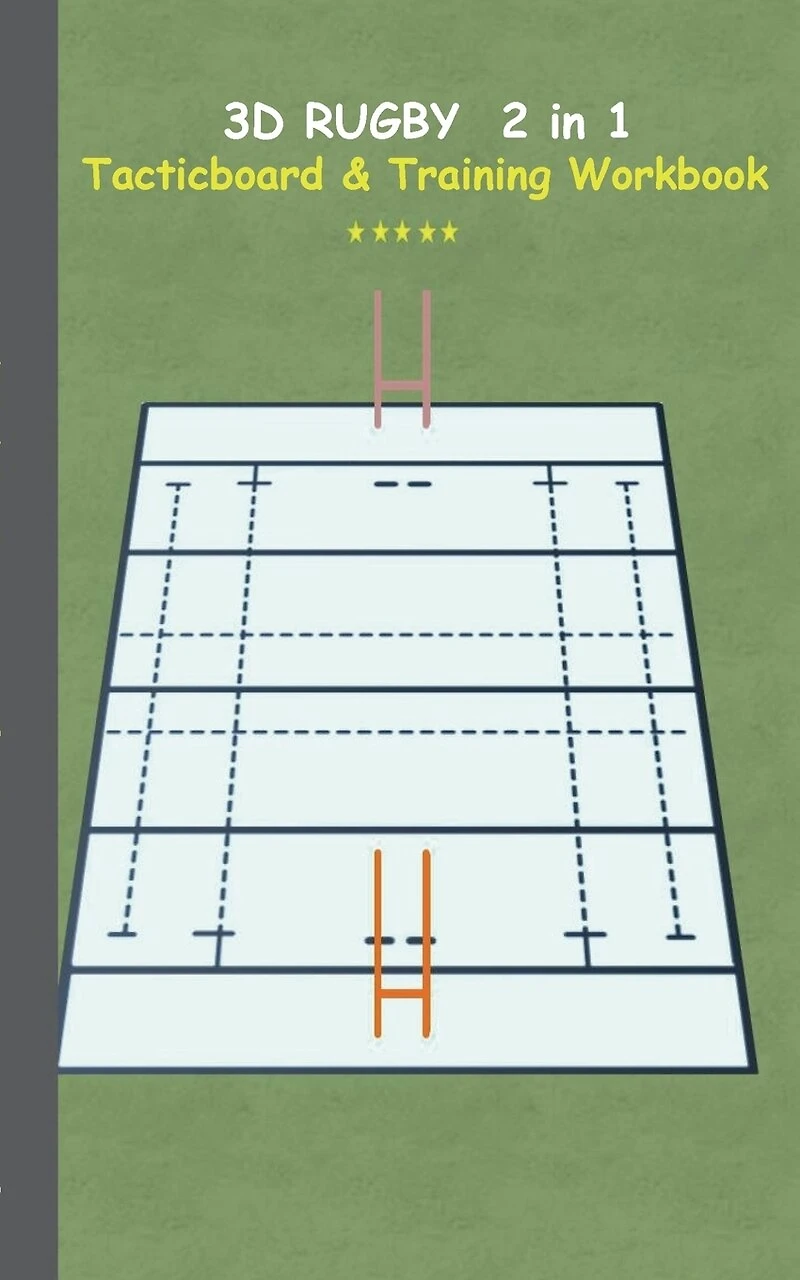 3D Rugby 2 in 1 Tacticboard and Training Book