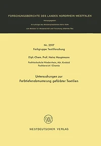 Untersuchungen Zur Farbtiefenabmusterung Gefärbter Textilien