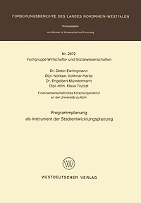 Programmplanung als Instrument der Stadtentwicklungsplanung