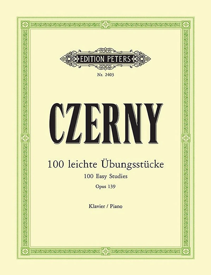 100 Easy Studies Op. 139 For Piano