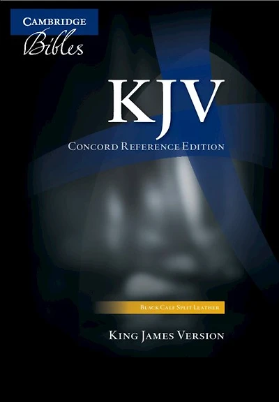 Kjv Concord Reference Bible, Black Calfsplit Leather