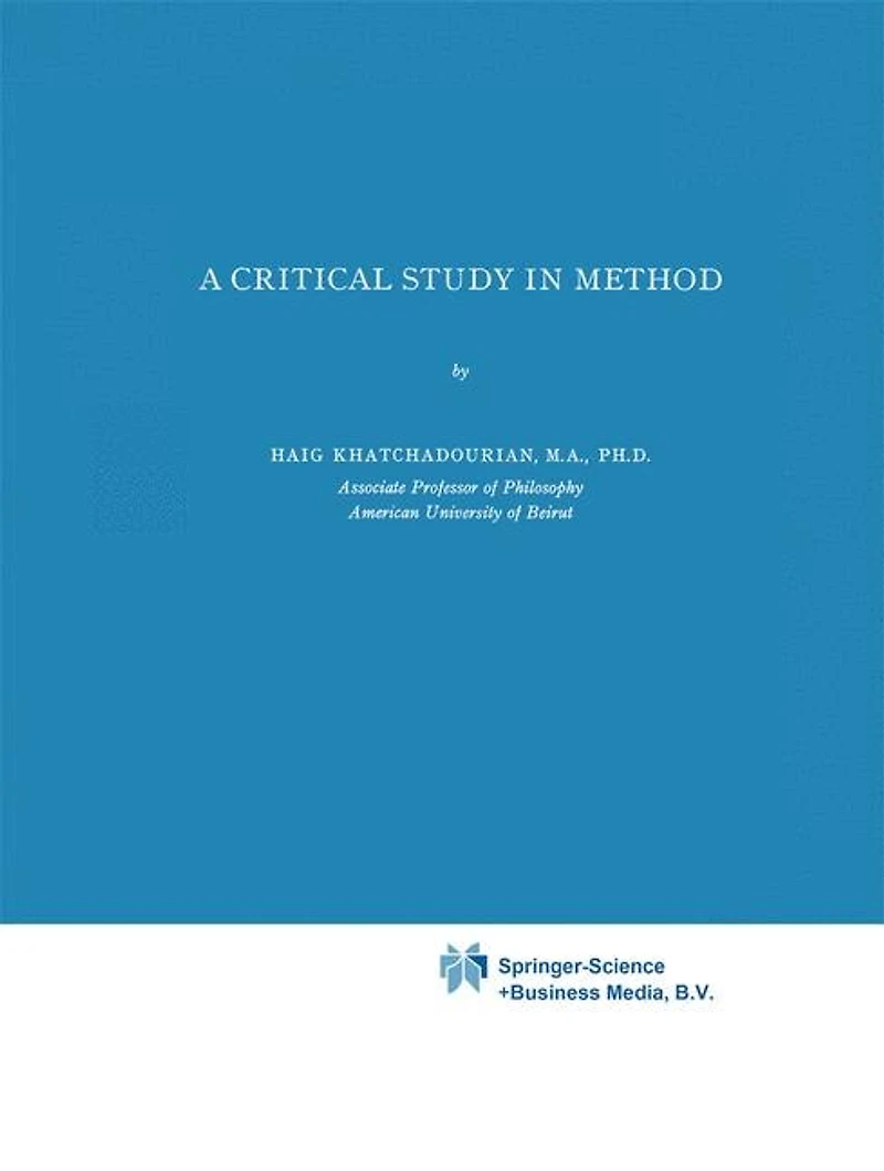 A Critical Study in Method