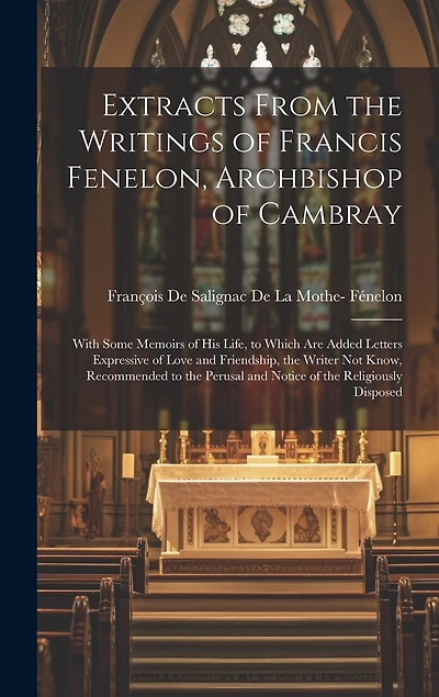 Extracts From the Writings of Francis Fenelon, Archbishop of Cambray: With Some Memoirs of His Life, to Which Are Added Letters Expressive of Love and Friendship, the Writer Not Know, Recommended to the Perusal and Notice of the Religiously Disposed