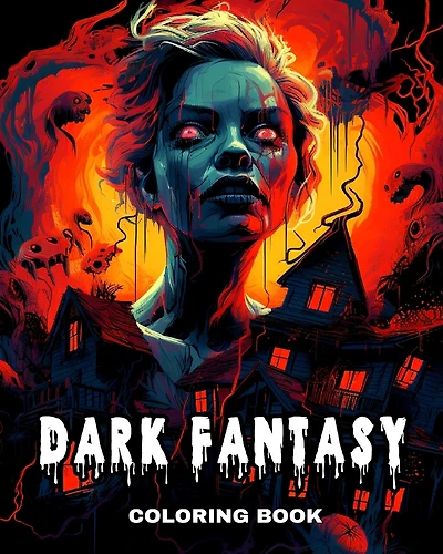 Dark Fantasy Coloring Book: Horror Creatures, Demons, and Mythical Monsters to Color for Adults and Teens