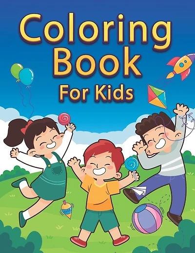 Coloring book for kids: kids activity coloring book for boys girls, young and adult kids. 50 large and easy coloring pages for children.