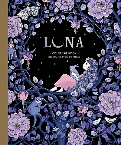 Luna Coloring Book: Hardcover adult coloring book featuring thick, high-quality paper