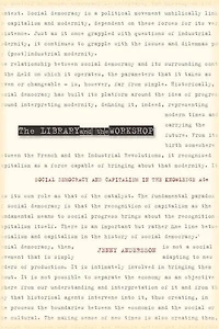 the Library and Workshop: Social Democracy Capitalism Knowledge Age