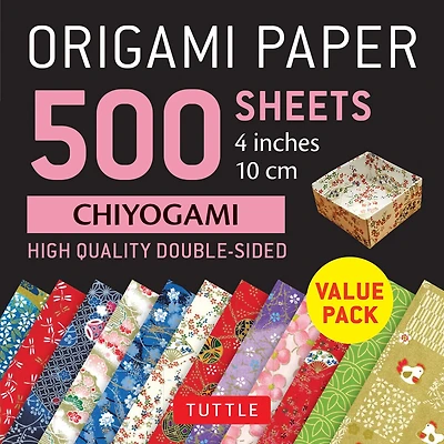 Origami Paper 500 sheets Chiyogami Patterns 4 (10 cm): Tuttle Origami Paper: Double-Sided Origami Sheets Printed with 12 Different Illustrated Patterns