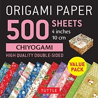 Origami Paper 500 sheets Chiyogami Patterns 4 (10 cm): Tuttle Origami Paper: Double-Sided Origami Sheets Printed with 12 Different Illustrated Patterns