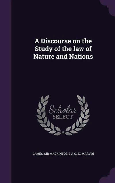 A discourse on the study of the law of nature and nations