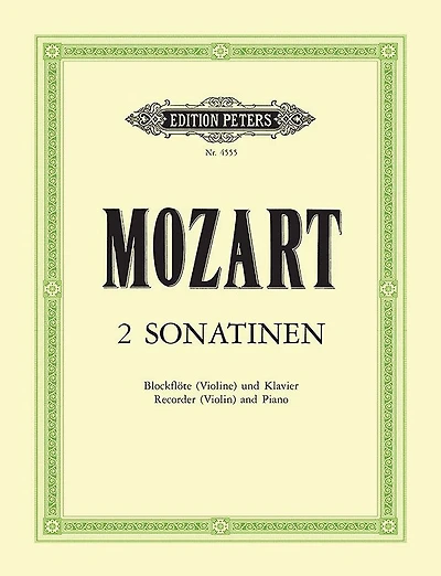 2 Viennese Sonatinas K439b/II, IV (Arranged for Recorder [Violin] and Piano): Based on Divertimentos for 3 Basset Horns