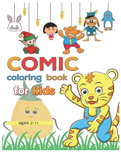coloring book comic for kids ages 2-11