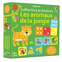 Les animaux de la jungle : Coffret livre et dominos: Coffret livre et dominos