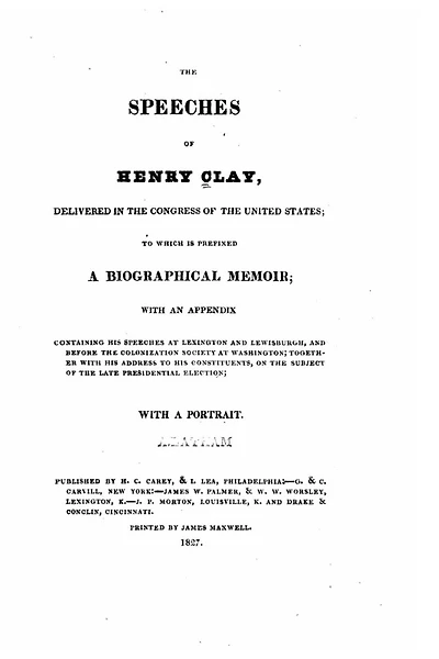 The speeches of Henry Clay