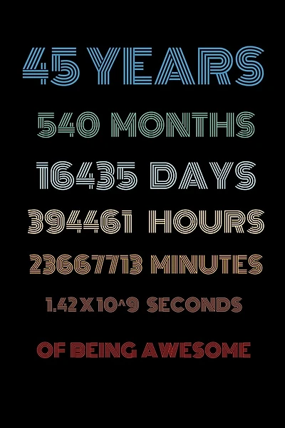 45 years of being awesome: Vintage Birthday gift for 45 years old / 45th birthday gifts for kids, men and women