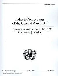 Index to Proceedings of the General Assembly 2022/2023: Part I - Subject Index