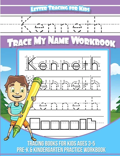 Kenneth Letter Tracing for Kids Trace my Name Workbook: Tracing Books for Kids ages 3 - 5 Pre-K & Kindergarten Practice Workbook