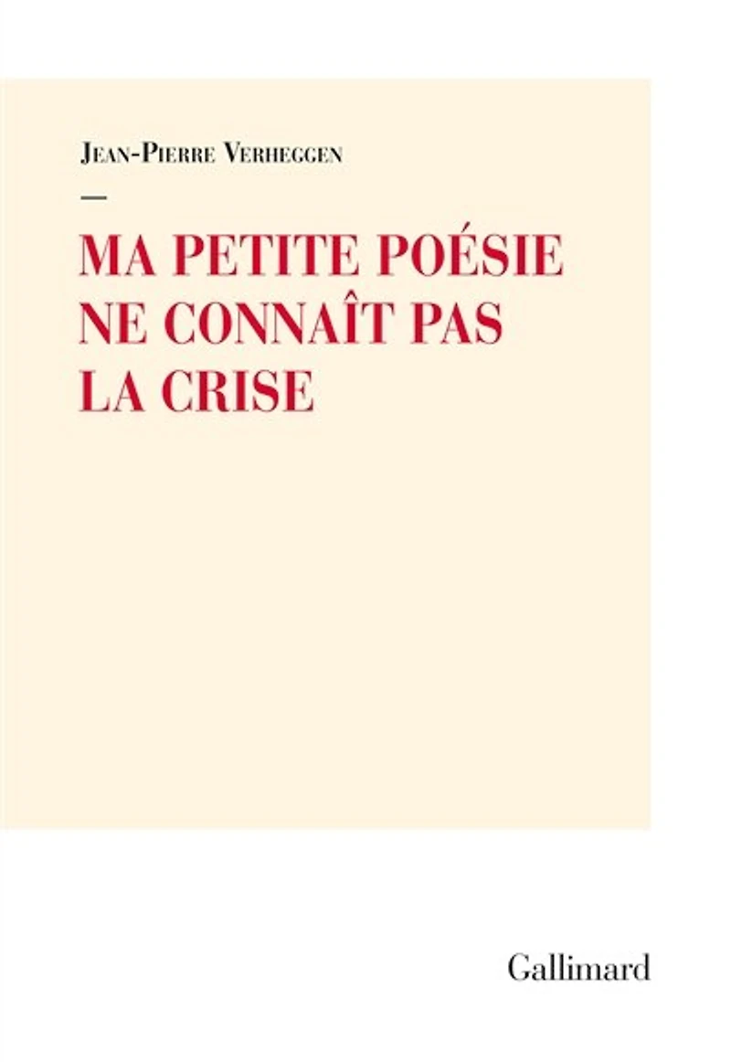 Ma petite poésie ne connaît pas la crise