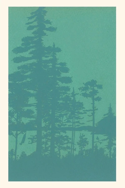 Vintage Journal Tree Silhouettes Graphic