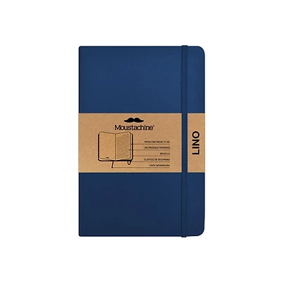 Moustachine Classic Linen Pocket Dark Blue Ruled Hardcover
