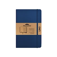 Moustachine Classic Linen Pocket Dark Blue Ruled Hardcover