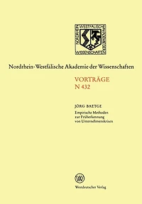 Empirische Methoden zur Früherkennung von Unternehmenskrisen