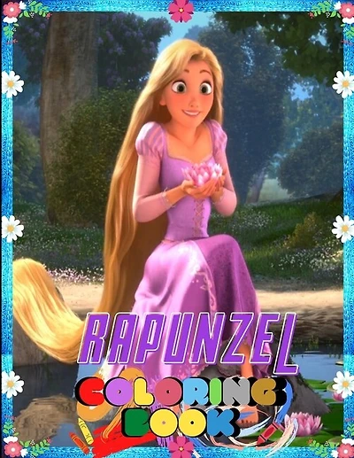 Rapunzel Coloring Book: Disney Unofficial Tangled Gift Jumbo Size Book For Kids Ages 3-7
